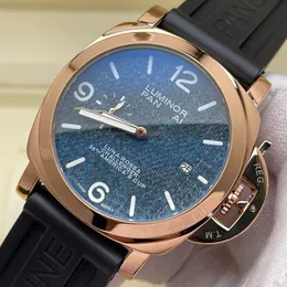 Hochwertige Top -Marken -Panerxx -Serie Lumino -Serie Herren Watch Luxus und elegante Ledergurt Sapphire Mirror Designer Bewegung Vollautomatische mechanische Uhr