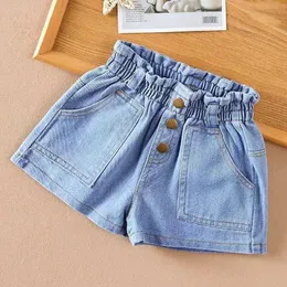 Jeans 3-10 anni Childrens Jeans 2024 Nuovo abbigliamento casual estivo Colore solido pantaloni da bambino grazioso maschi