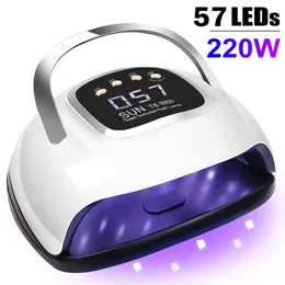 220W UV -LED -Nagellampe für Nägel schnelles Härtungs -Trockner -Licht Automatischer Sensor UV Trockenlampe Gel Polnisch professionelle Kunstwerkzeuge 240523