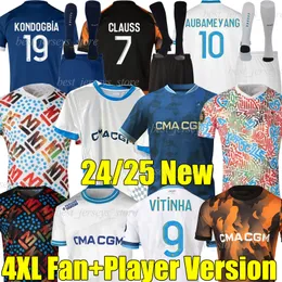 4xl 23/24/25 Marsylia Afryka 13 koszulki piłkarskie mbemba sarr esports maillot stopa ndiaye unahi auba clauss moumbagna veretout gigot futbolowa koszulka dla dzieci Zestaw dla dzieci