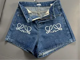 Spring Women Jeans Designer Shorts Женщины высокая версия с высокой талией повседневная вышитая буква