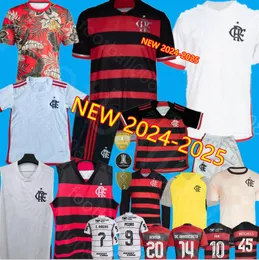 24 25 Spelare fans Kvinna Cr Flamengo Soccer Jerseys 2024 2025 De Arrascaeta de la Cruz Gabi B.Henrique David Luiz Diego Pedro Gerson Lucas Home Away Away Football Shirt 4xl