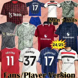 3xl Mainoo Hojlund Casemiro Manchestee 2024 United 4xl Stone Roses United Soccer Jerseys Garnacho Rashford Fernandes Mancheste Rs Untited Shirt 24 25 Zestaw dla dzieci Zestaw zestawów