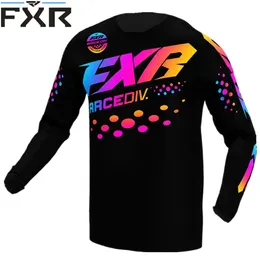 76XS 남자 티셔츠 모토 자전거 유니티 슬리브 사이클링 엔듀로 MTB 셔츠 내리막 티셔츠 Camiseta Motocross MX Mountain Bike Clothing FXR
