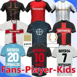 23 24 25 Bayer 04 Leverkusen Soccer Jerseys Home Away Third Demirbay Wirtz Bakker Bailey Charanguiz Paulo Schick Football Shirt