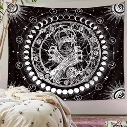 المنسوجات The Angry Skl Tapestry Hanging Cloth Background ins Style Decorative Bohemian Home Decor