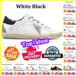 Designerschuhe Goldene Frauen Super Star Brand Männer lässig Neue Veröffentlichung Luxusschuh Italien Sneakers Pailletten Klassiker Weiß Do Old Dirty Casual Schuh Schnürung Frau Mann 35-45