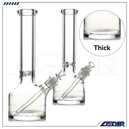 14 Zoll dickes Boden Glas Wasser Rohr Eis Rack Becherrohr 9mm dicker Glas Bong Shisha Rohre mit unterer Rohr + 14 mm Schüssel