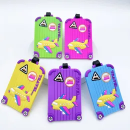 1pcs Creative Aircraft Multi Color Luggage Tag Airport Travel Travel Основная потери профилактики для мужчин и женщин 240511