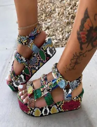 YOUYEDIAN Plus Size 3444 New Ladies Colorful Wedges Sandals Shoes Woman Party Summer Sandals Women 20201511976