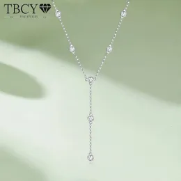 TBCYD M 11ct D Colorane Color Chain Collane for Women S925 Silver Magile Yshaped Choker Party Regali di gioielli fine 240515