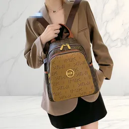 Factory sales ladies shoulder bag 2 styles thick leather fashion handbag retro simple double zipper leisure backpack college wind letter student backpack