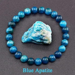 Bangle Reiki Blue Apatite Pärlor Mens Natural Stone Stimulerar Blood Circulation Entusiastic Health Care Jewelry Q240522
