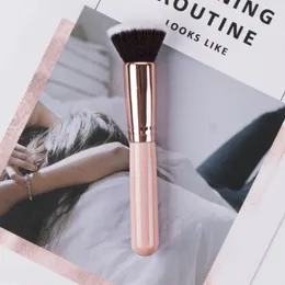 2024 Luxury Champagne Makeup Brushes Flat Top Foundation Brush Large Face Brush Repair Brush Contour Brush for Liquid Cream Powderfor Luxury foundation brush