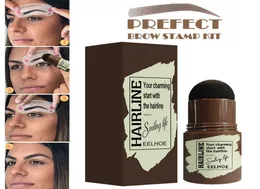 Frauen One Street Eyebrow Enhancer Brown Stempelforming -Kit -Haaransatzpulver mit 10 Stcs Eyebrow Card2324827