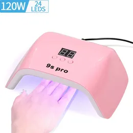 Linmanda Trapezoidal 24 UV светодиодов гель ламка для ногтей на сушилке 120 Вт.