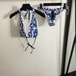 Klasyczny druk strojów kąpielowych seksowny zestaw bikini w rozmiarze plus strojów kąpielowych w stylu plaży w stylu kąpielowym luksusowe stringi biustonoszy