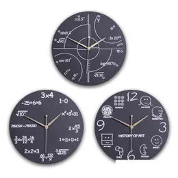 Wanduhren Mathematik Uhr Einzigartiges modernes Design Neuheit Maths Gleichung - Jede Stunde, die durch einen einfachen H1230 -Drop -Lieferung Hausgarten Dez DH0IR gekennzeichnet ist