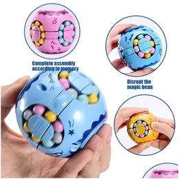 Party Favor Fidget Spinner Rotating Bean Magic Cube Puzzle Toys Anti Ball Educational Iq Games Easter Gift For Boys Girls Kids Adts Dr Dhuce