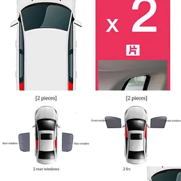 Car Sunshade For Kia Carnival Ka4 Side Window Sun Shade Visor Magnetic Front Rear Windshield Curtain Shield Drop Delivery Automobiles Otc6U