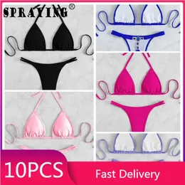 Swimwear femminile 10SET Bikini Set Women 2024 Beach Y2K reggiseno T-back in massa.