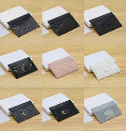 Lyxdesigner Fashion Ladies Credit Card Wallet Holder Top Leather Men's Mini Plånböcker Europeiska lyxiga kvinnors myntficka med originallåda