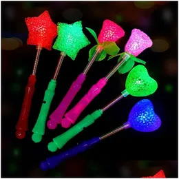 Outros suprimentos de festa do evento LED LED Decoração de bastão Magic Glow Flash Fairy Night Night Childrens Gifts Props Feliz aniversário Del Del Dh5tr
