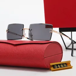 مصمم فاخر نظارة شمسية رجل مستطيلات شمسية للنظارات الشمسية للجنسين مصممة Goggle Beach Sun Glasses Retro Frame Design