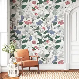 Blumenschale und Stick Wallpaper moderne Kontaktpapier abnehmbarer selbstklebender Boho Dekoration für Schlafzimmer Wand 240523