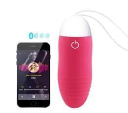 진동기 앱 Bluetooth 무선 원격 제어 점프 계란 방수 강력한 진동 에그 Sexo 진동기 성인 장난감 성 제품 3674851