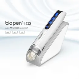 700 мАч 5 -скоростно -уровне Электрическое лицевое устройство Beauty Device Bio Pen Q2 Комбинируйте EMS и микроиглинг тройной эффект кожи омолаживается со светодиодным светом для отрастания бороды / волос