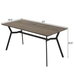 ZK20 Desmonte a mesa retangular com pés diagonais de madeira de madeira maciça de mesa cinza 160*76*76cm