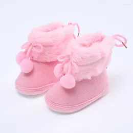 Första Walkers Winter Furry Snow Boots Non Slip Ventilate Tide Soft Sole Warm Shoes For Baby Girls 0-12 månader WUSBP