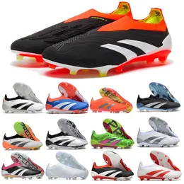 Soccer Shoes Predat0r Elite Laceless FG Men Team Solar Green Merky Reemergence Energy Citrus Pack Euro 2024 Pure Strik Pearlized Football Cleats