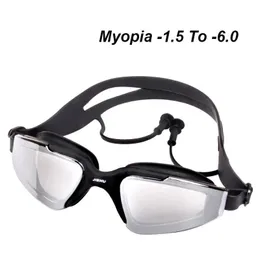 Myopie -1.5 bis -6.0 Schwimmbrillen Anti -Nebel HD Schwimmbrillen Dioper Wassersportbrille 240509