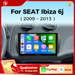 CAR DVD Radio Multimedia Player für Seat Ibiza 6J 2009 2012 2012 2012 2013 Android 12 Auto Wireless CarPlay DSP Stereo 2 Din