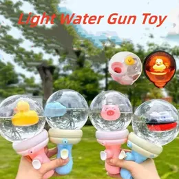 Kids Summer Water Guns Zabawa z lekką grę Hippo Pig Bath Toys for Boys Girls Outdoor Beach Pool Prezent 240517