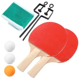 Bärbar ping pong post net rack paddlar kvalitet bord tennis racketer set träning justerbar förlängning 240509