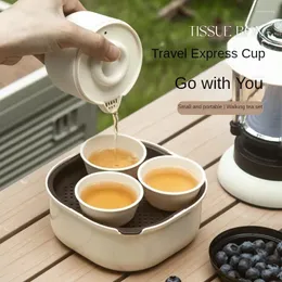 Teaware Sets Fernoon Tea Camping Classes Travel Portable Bag Travel Bag Table Autdoor Simple Home OutingCu