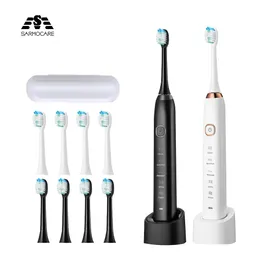 Sonic Electric Zahnbürste Intelligente Erwachsene Ultraschall Zahnbürste Ladezähne Aufweichen 8 Zahnbürstenkopf Sarmocare S100 240507