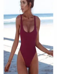 Thong Black 2018 Women Sexy Women One Piece Swimsuit Female Solid Brasiliana Brasiliana Swimwear Women Monokini Beachwear Bathing Abita