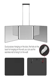 Specchi che pieghezzano specchio per trucco 3way Make Mirrorwith LED Autoconsigliante triplo taglio dei capelli Styling per taglio di capelli fai -da -te strumento 82333913