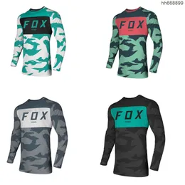 Męskie koszulki na zewnątrz T-shirty Foxx Speed ​​Pochodzenie rowerowe rowerowe kombinezon rowerowy T-shirt Mens Latch Tleved Summer off-Road Racing Suit JSF1