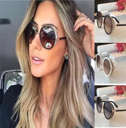 Lady039s sunglassesfashion Retro Sunglasses for womenClassic round frame glassesbeautiful Spangles Glitter shimmering po5536086