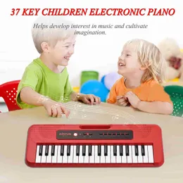 Keyboards Klavier Babymusik Sound Spielzeug Bigfun 37 Schlüsselkinder elektronisches Klavier tragbarer Multi funktionaler Kindertastatur -Musikspielzeug Piano WX5.21