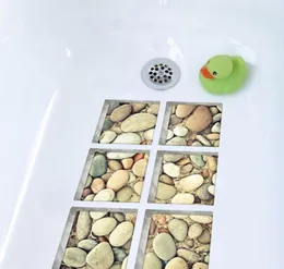 Funlife 3D Anti Slip Waterproof wanna naklejka na wannę Dekalkoblestone dla dzieci prysznic do kąpieli wystrój łazienki 201118301609
