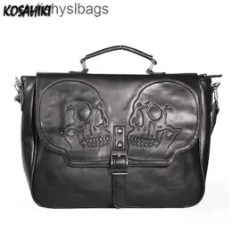 Borsa a tracolla cranica vintage a coppia incrociata BASSA DEL CILLO GOTICO VINTAGE 2024 Women Punk Fashion Borse Streetwear Grunge Borse Crossbody Y2K Aesthetic H240523