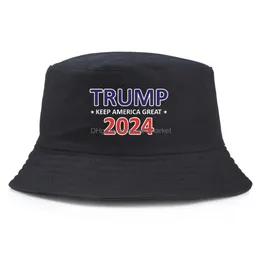 Party Hats Trump 2024 Hat Bucket Sun Cap Usa Presidential Election Fisherman Elections Baseball Caps Save America Again Drop Deliver Dht7R