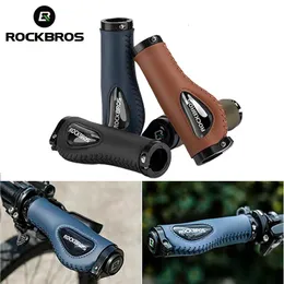 Rockbros Bicycle Handle Cykelhandtag Dubbel låsgummihandtag Anti Slip och stötdämpande mjuka cykeltillbehör 240521