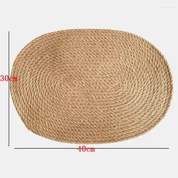 Carpets 1 PCS Oval Heat Insulation Non-slip Placemat For Dining Table Bowl Dish Pad Mat Waterproof Set De Kitchen Placema